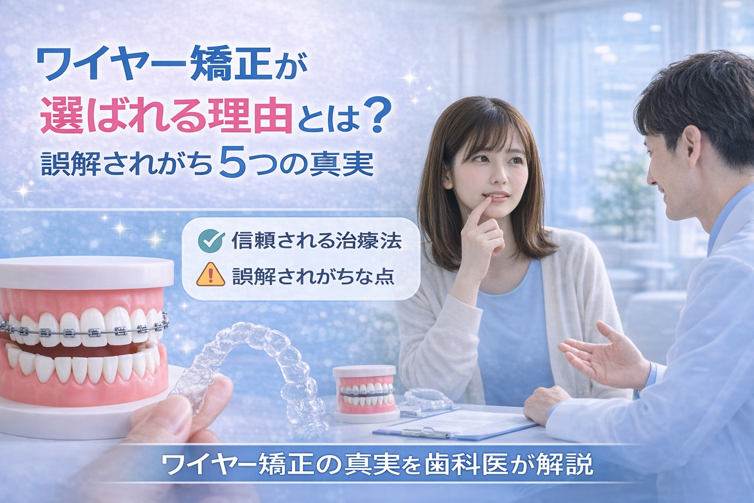 ワイヤー矯正の真実を解説するイメージ