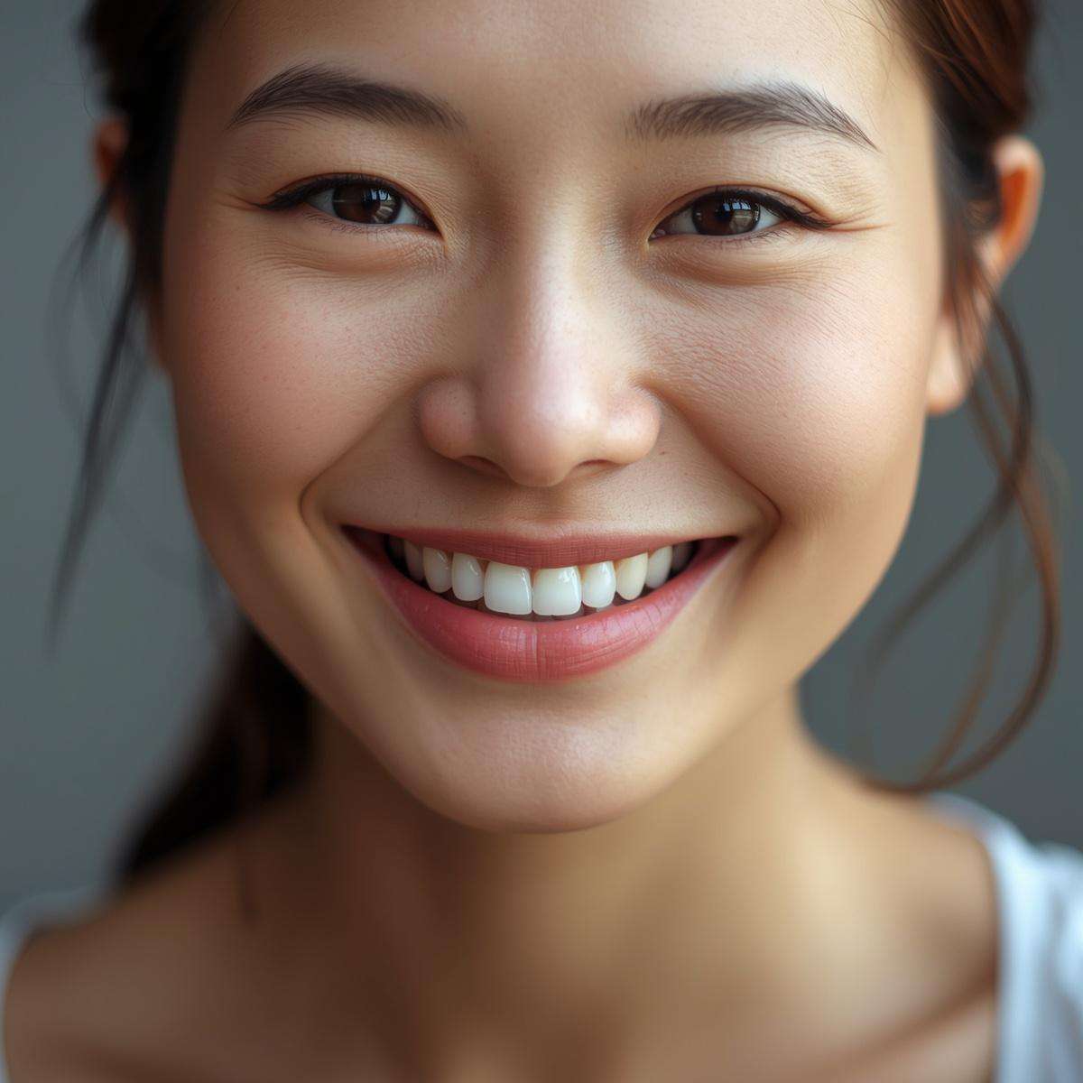 歯並びが整い笑顔のアジア人女性２